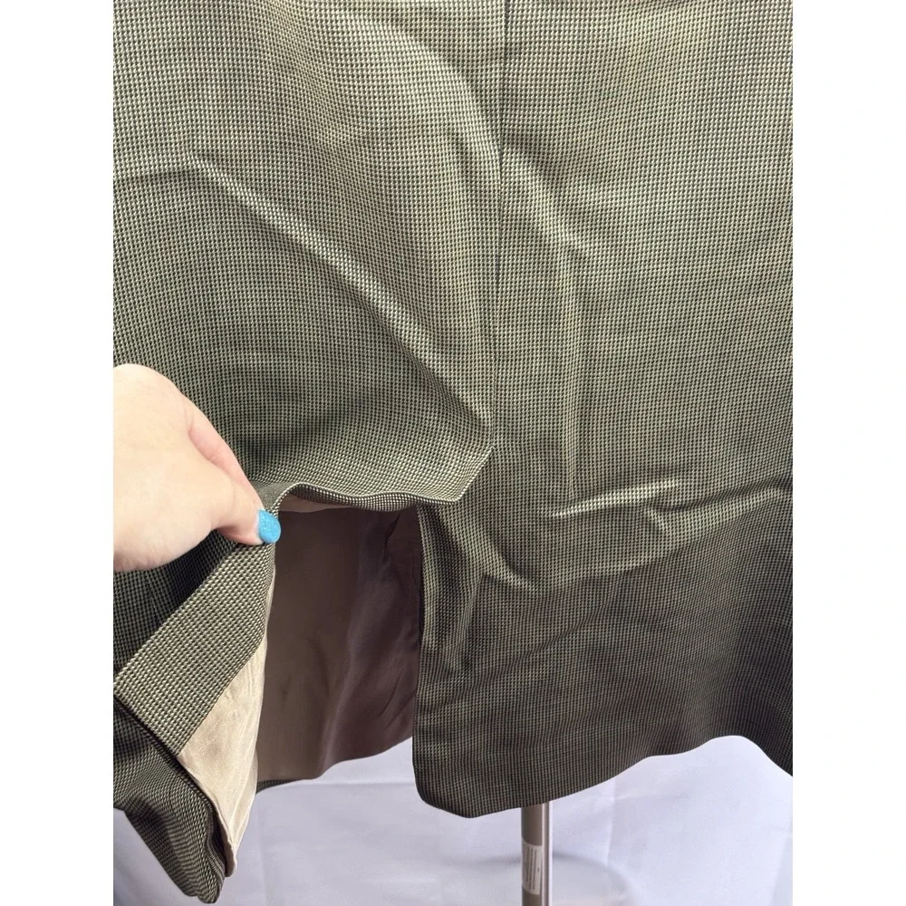 Lauren Ralph Lauren Houndstooth Blazer 42R Wool Brown Sport‎ Coat Jacket